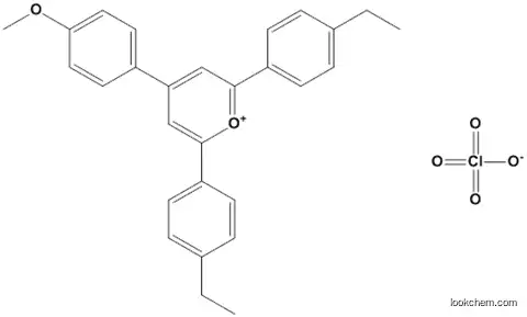 Molecular Structure of 2970-13-0 (Pyrylium, 2,6-bis(4-ethylphenyl)-4-(4-methoxyphenyl)-, perchlorate)